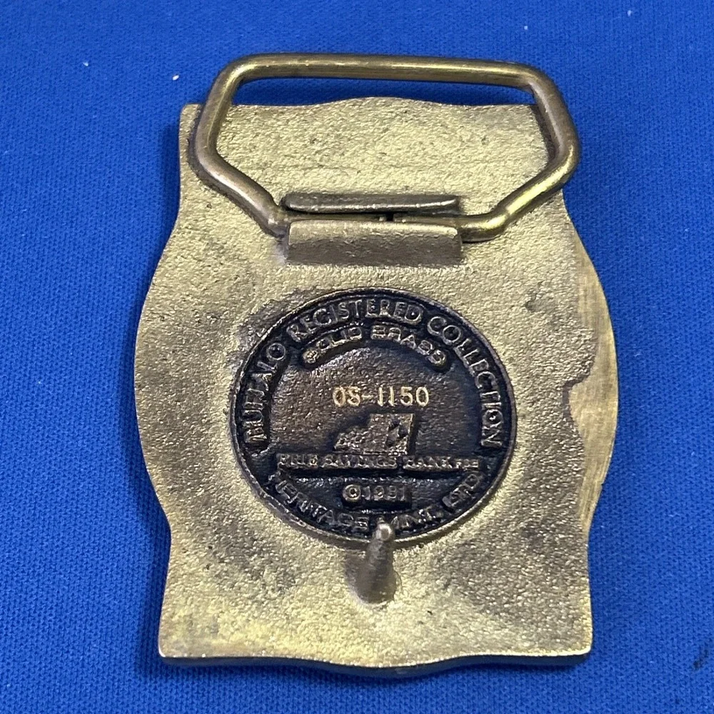 Erie Canal Buffalo NY State Solid Brass Belt‎ Buckle Heritage Mint Vintage 1981
